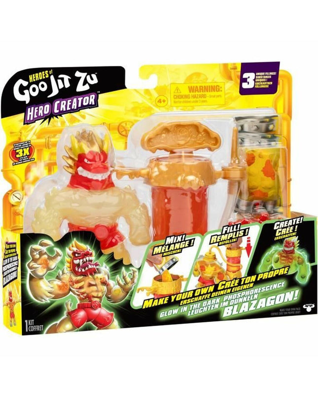 Colorful Goo Jit Zu action figure from Goo Jit Zu, plastic toy with flexible limbs and detailed design for play and display.