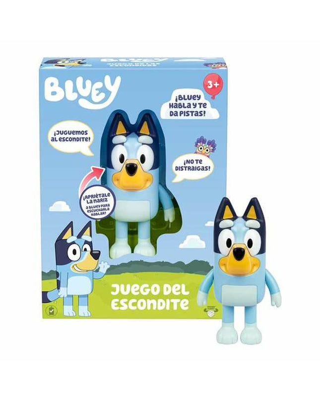 Bluey interactive pet toy, electronic Bluey game for kids, featuring a blue plush house pet with playful features.