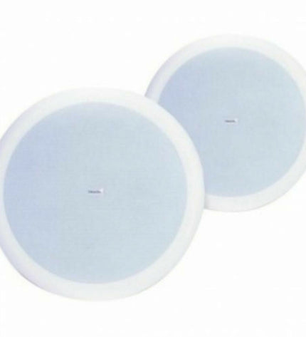 Clearone LS6CT Wit speakers for electronic audio and hi-fi equipment, showing the sleek white speaker design.