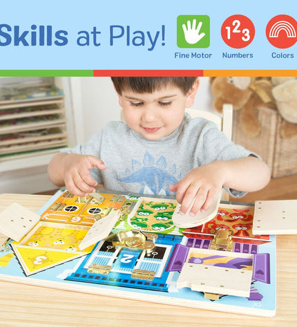 Melissa & Doug action figures toy set featuring colorful, detailed plastic characters for imaginative play and storytelling.