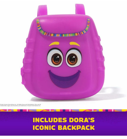 Spin Master Dora action figure from the Speelgoed en games collection, detailed plastic doll with colorful clothing and accessories.