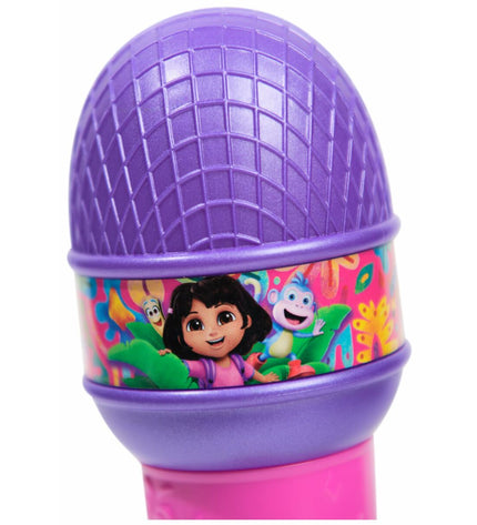 Dora action figure from Dora toy line, detailed plastic doll with vibrant clothing for children’s play and collection.