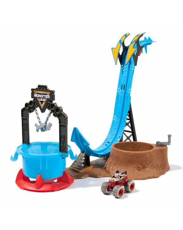 Spin Master Racebaan Spin Master 1:64 toy race track with colorful vehicles and racing elements, designed for children’s play.