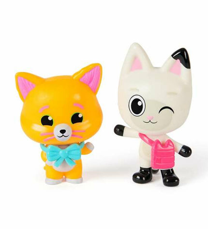 Set of Gabby's Dollhouse figurines featuring colorful dolls and characters from the Gabby's Dollhouse toy collection.