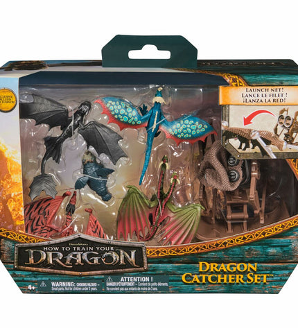 Spin Master How to Train Your Dragon action figures set featuring detailed dragon and character toys from the popular animated series.