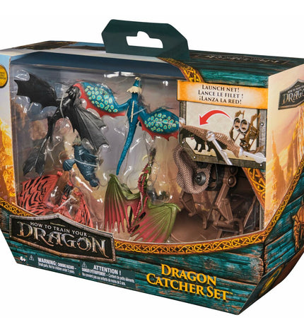 Spin Master How to Train Your Dragon action figures set featuring detailed dragon and character figures from the popular toy line.