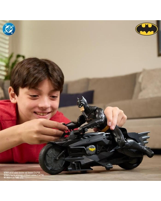 Batman action figure from Batman toy collection, detailed plastic superhero figure with articulated limbs and iconic costume.