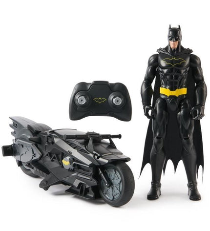 Batman action figure from Batman toy collection, detailed superhero toy for kids and collectors, posed in a dynamic stance.