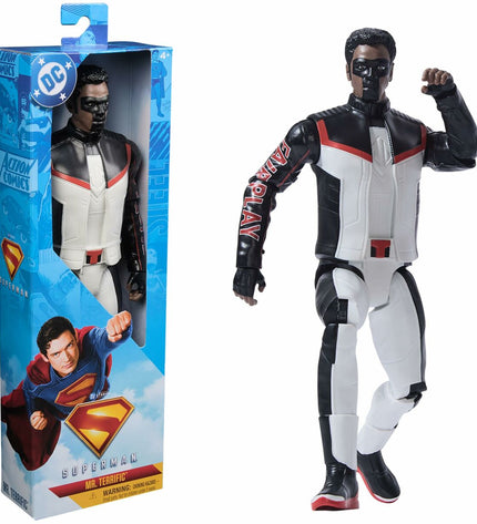 Spin Master Superman action figure from the superhero toy line, detailed costume, and iconic pose, perfect for play and collection.