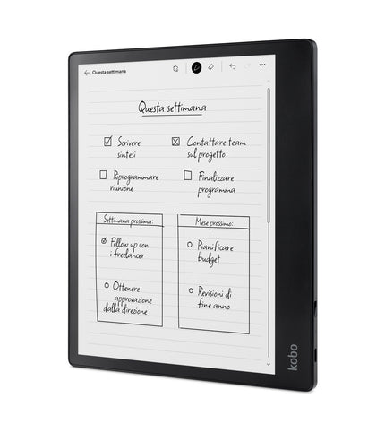 Rakuten N605-KU-BK-K-BU eBook reader in black with 10.3-inch display and 32GB storage, electronic device for reading books.