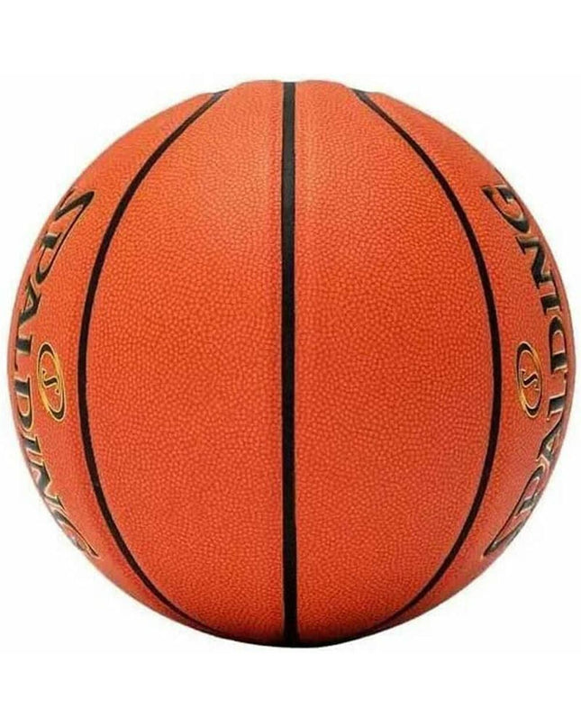 Spalding TF-1000 Legacy multicolour basketball for youth, outdoor sports, with textured grip surface and official size.