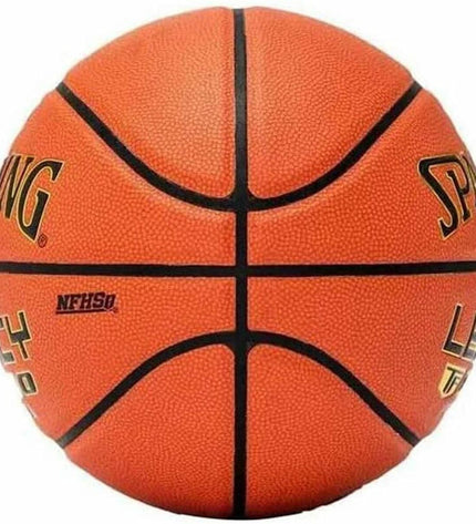 Spalding TF-1000 Legacy multicolour basketball for outdoor play, featuring textured surface and durable design.