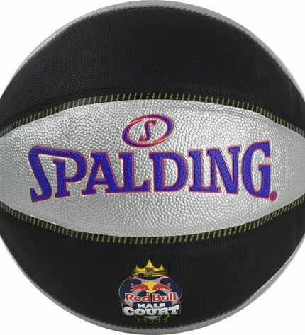 Spalding TF-33 Redbull black basketball size 7, outdoor sport ball with red and black design, suitable for basketball games.
