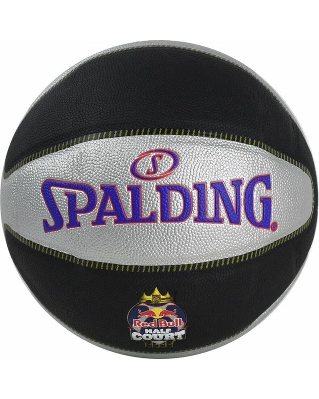Spalding TF-33 Redbull black basketball size 7, outdoor sport ball with red and black design, suitable for basketball games.