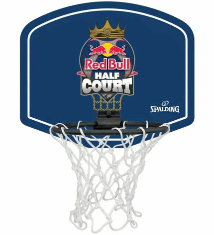 Spalding basketball with red and blue colors, suitable for sport and outdoor play, featuring the brand logo on the ball.