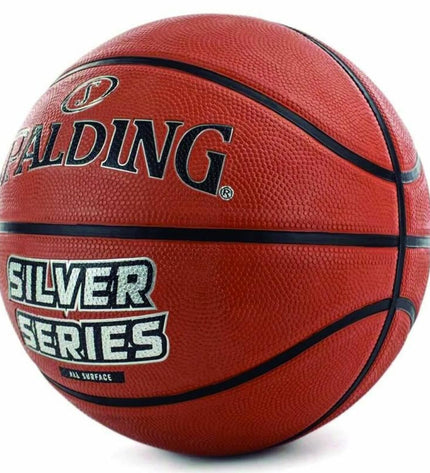Colorful Spalding All Conference pastel basketball designed for ages 6, suitable for sport and outdoor play.