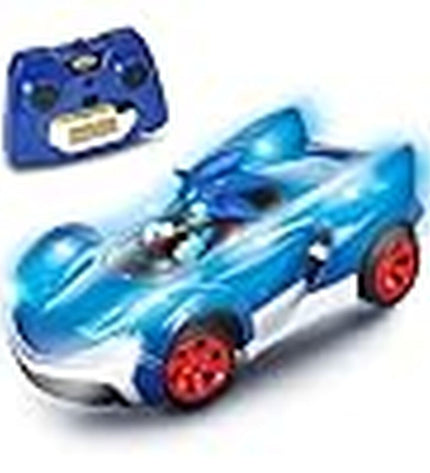Refurbished Sonic police car remote control toy in 1:28 scale, detailed vehicle for play and collection.