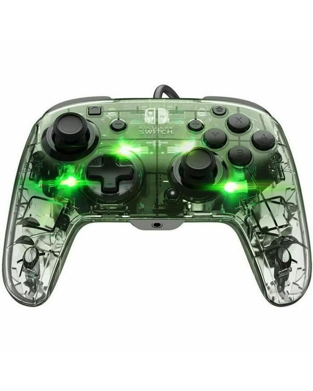 PDP Afterglow Deluxe+ Xbox One wireless remote control with colorful backlit buttons for gaming consoles.