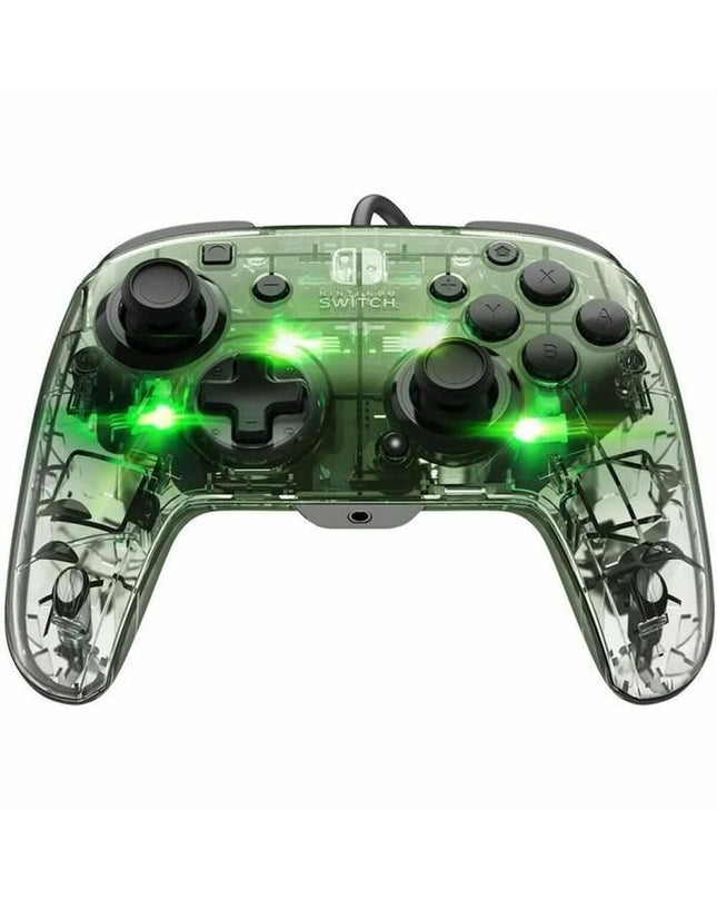 PDP Afterglow Deluxe+ Xbox One wireless remote control with colorful glow accents, designed for easy plug and play gaming.