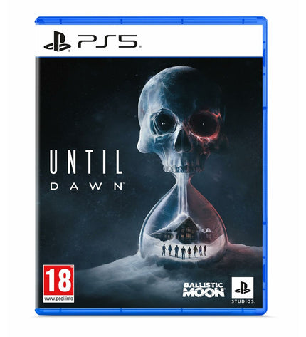 Sony PlayStation 5 video game UNTIL DAWN for electronic plug & play game console, featuring artwork on the game case.