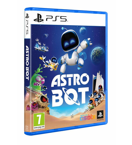 Sony ASTROBOT PlayStation 5 video game for electronic plug-and-play console, featuring colorful robot character on the game cover.