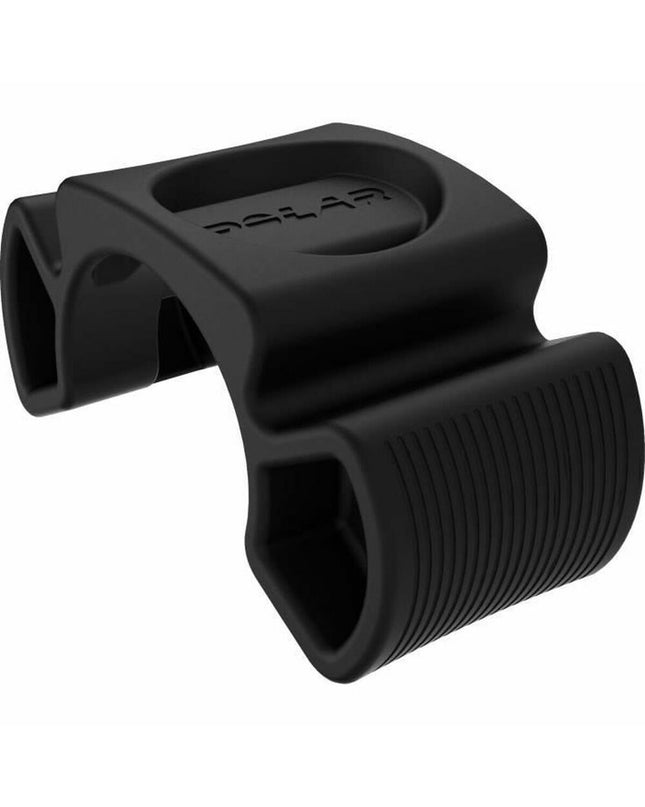 Polar Universal N bike support for sport and outdoor cycling, shown attached to a bicycle frame in a cycling setting.