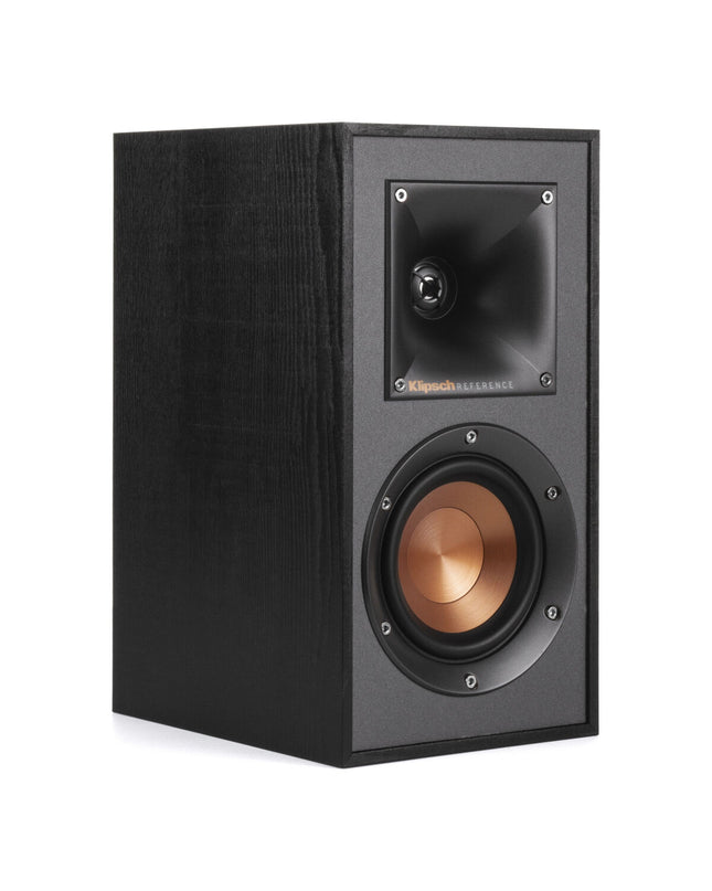 Pair of black Klipsch KL1066233 speakers with 50W power, featuring a sleek design for high-quality audio and home entertainment.