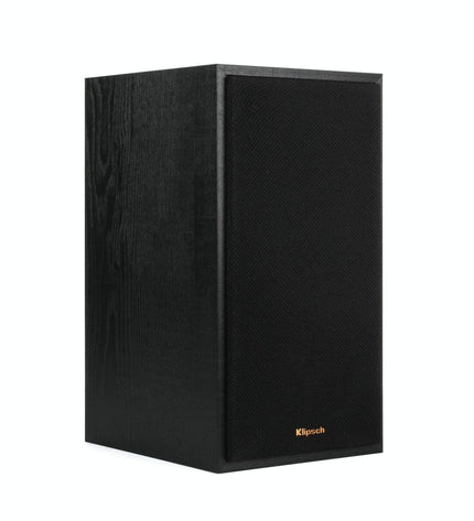 Black Klipsch KL1066234 speaker for audio and hi-fi equipment, shown from a front view with detailed grille and branding.