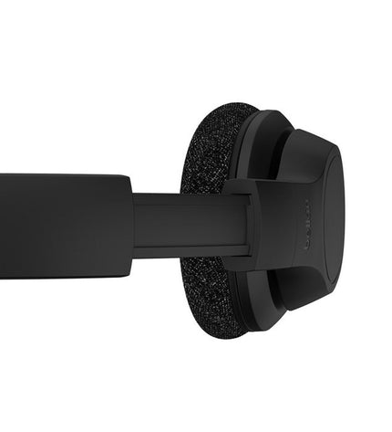 Belkin SoundForm Adapt Bluetooth headset with microphone for gaming consoles, featuring plug-and-play electronic design.
