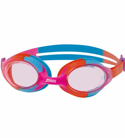 Zoggs Zwembril in scharlakenrood for water sports, one size, with clear lenses and adjustable strap for comfortable fit