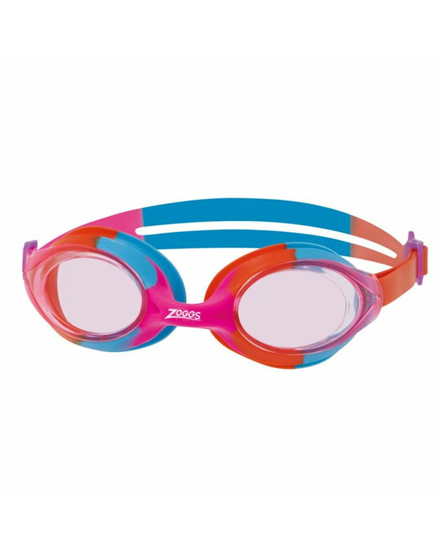 Zoggs Zwembril in scharlakenrood for water sports, one size, with clear lenses and adjustable strap for comfortable fit