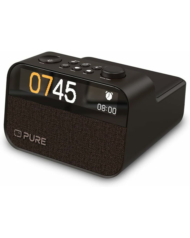 Pure PURE MOMENT radio alarm clock featuring digital display and sleek modern design, part of audio and hifi electronics.