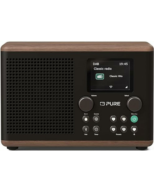 Marshall H4 radio in black with control knobs and display, part of electronic audio and hi-fi equipment.