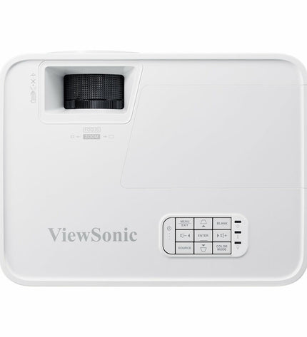 ViewSonic PG706HD Full HD projector with 4000 lumens, compact design, and HDMI ports for home cinema and presentations.