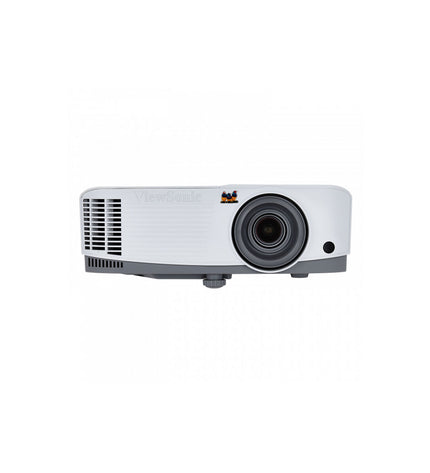 ViewSonic PA503X projector displaying a bright image with 3800 lumens, in a modern electronics setting.