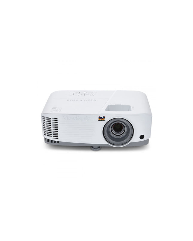 ViewSonic PA503X projector displaying a bright, clear image with 3800 lumens in a modern electronic setup.