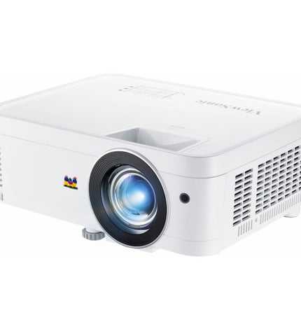 ViewSonic PX706HD Full HD projector with 3000 lumens, compact design, and HDMI ports for home theater and electronics use.