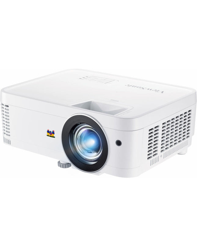 ViewSonic PX706HD Full HD projector with 3000 lumens, compact design, and HDMI ports for home theater and electronics use.
