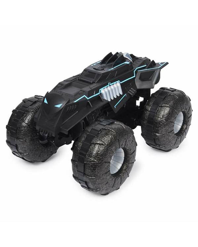 Batman remote control Batmobile toy, all-terrain police car with Batman branding, designed for kids' play and imaginative adventures.