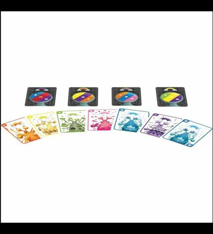 Asmodee Mantis board game with colorful components and game pieces for fun, strategic gameplay in a vibrant setting.