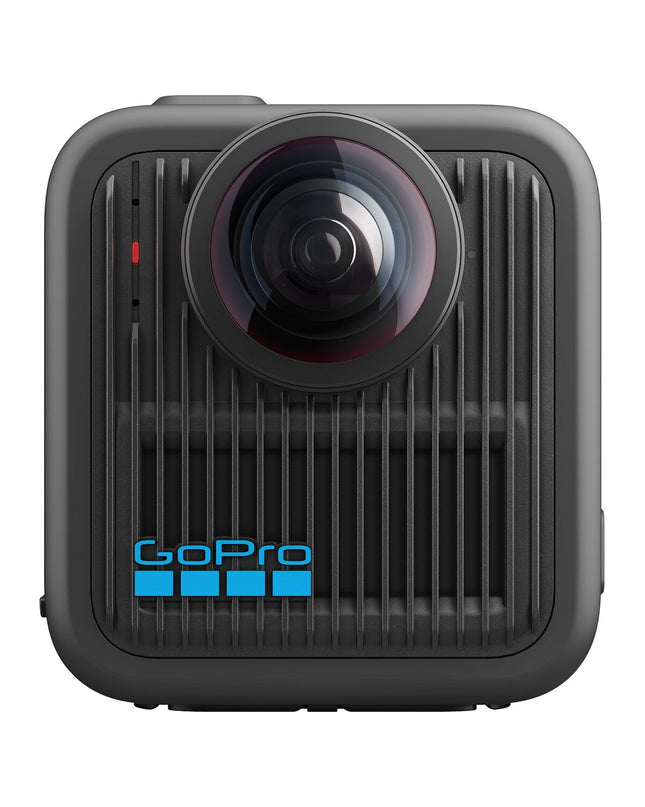 Black GoPro CHDHZ-311-RW digital camera for photography and videography, shown from a front view.