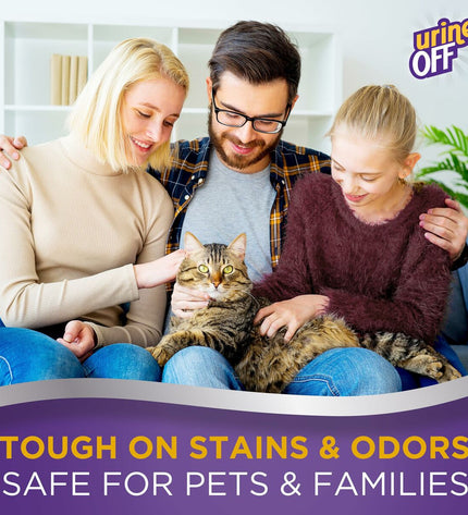 Urine Off cleaner for cats, 500 ml bottle, pet stain and odor remover for cat urine, by Urine Off.