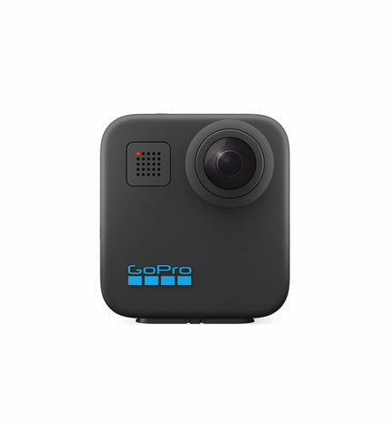 Black GoPro CHDHZ-203-RW digital camera for photography and video recording, shown with lens and compact design.