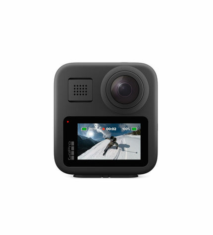 Black GoPro CHDHZ-203-RW digital action camera for photography and videos, compact electronic device with lens and control buttons.