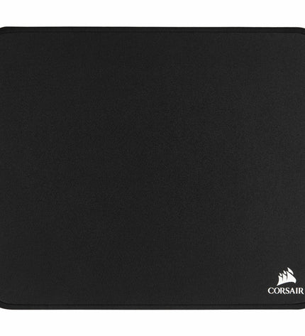 Corsair MM350 black gaming mat for electronics and plug & play game consoles, featuring a textured surface for enhanced control.
