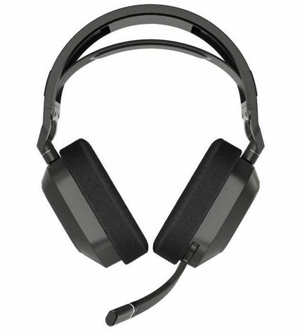 Corsair HS80 MAX gaming headset with microphone, black electronic headset designed for plug-and-play gaming on consoles.