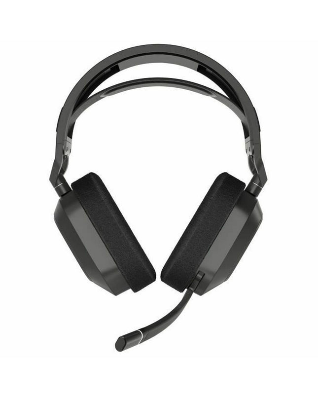 Corsair HS80 MAX gaming headset with microphone, black electronic headset designed for plug-and-play gaming on consoles.