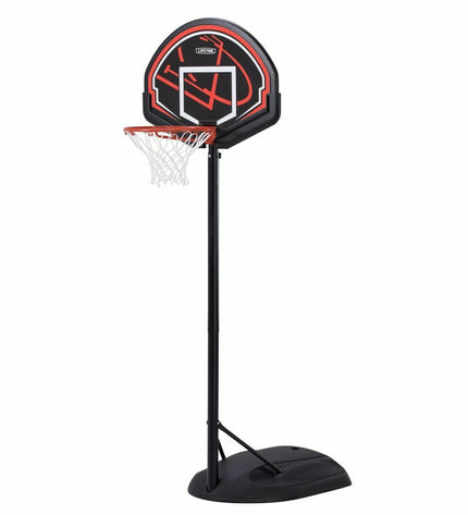 Lifetime basketball hoop for outdoor use with a 222 cm backboard, ideal for sports and outdoor basketball games.