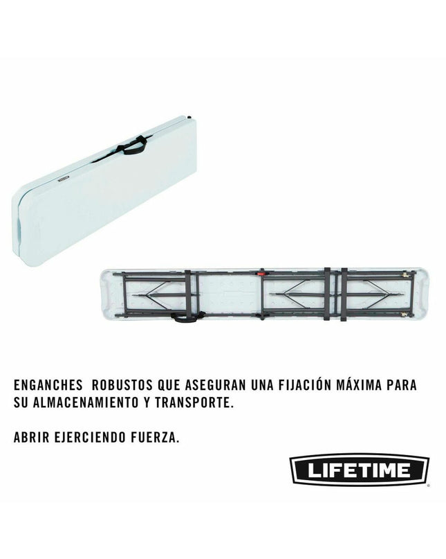 Lifetime Bank Lifetime opvouwbare bank voor sport en outdoor, wit, 183 x 29 x 42 cm, geschikt voor kamperen en wandelen