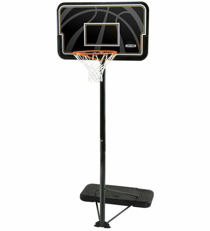Lifetime basketball hoop with a 305 cm height, suitable for outdoor sports, featuring a sturdy backboard and net.